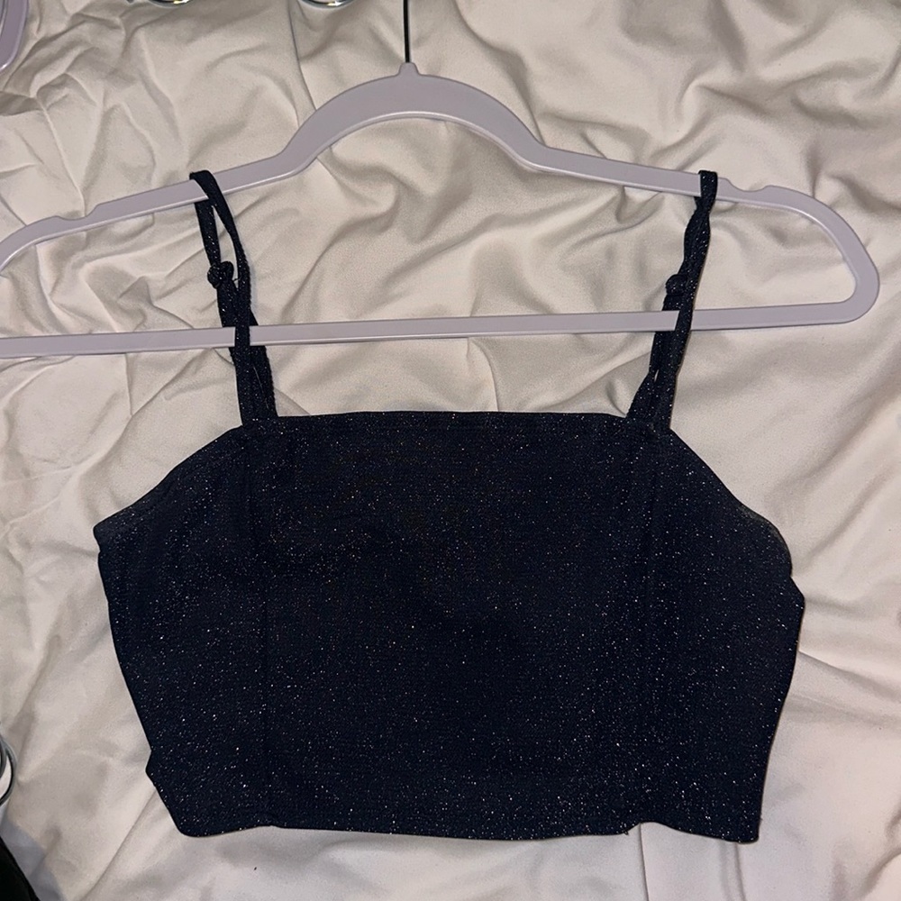 Sparkly dark blue top